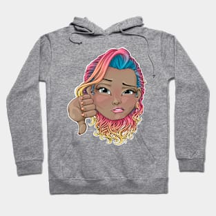 Reva Prisma thumb down emoji Hoodie